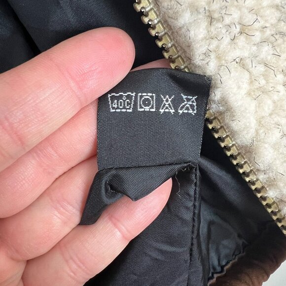 Vail Colorado Fleece Vest Mens XL Full Zip Pockets Cream Vintage - Picture 12 of 14